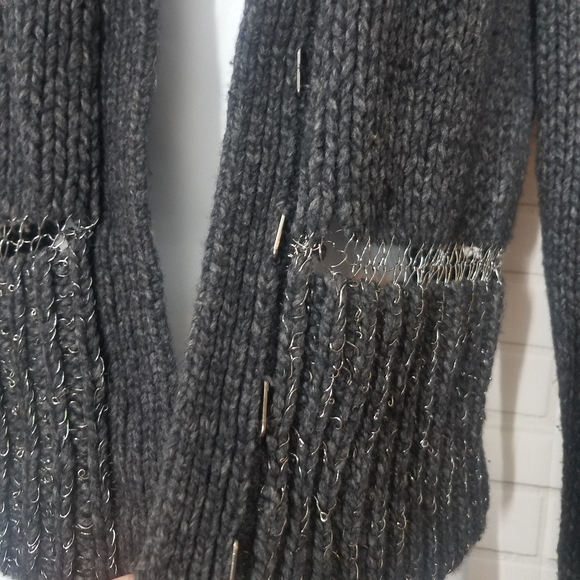 Duffy Gray Knit Wool Cashmere Blend Sweater - Picture 7 of 13